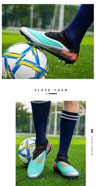 Botas de fútbol para hombre, nuevas, ultraligeras, para entrenamiento al aire libre, dropshipping, zapatillas de fútbol con tacos, clavos largos FG antideslizantes