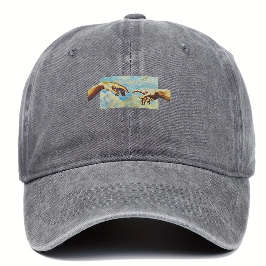 Vintage printed baseball cap, vintage and versatile for both men and women, daily casual and fashionable curved brim hat
