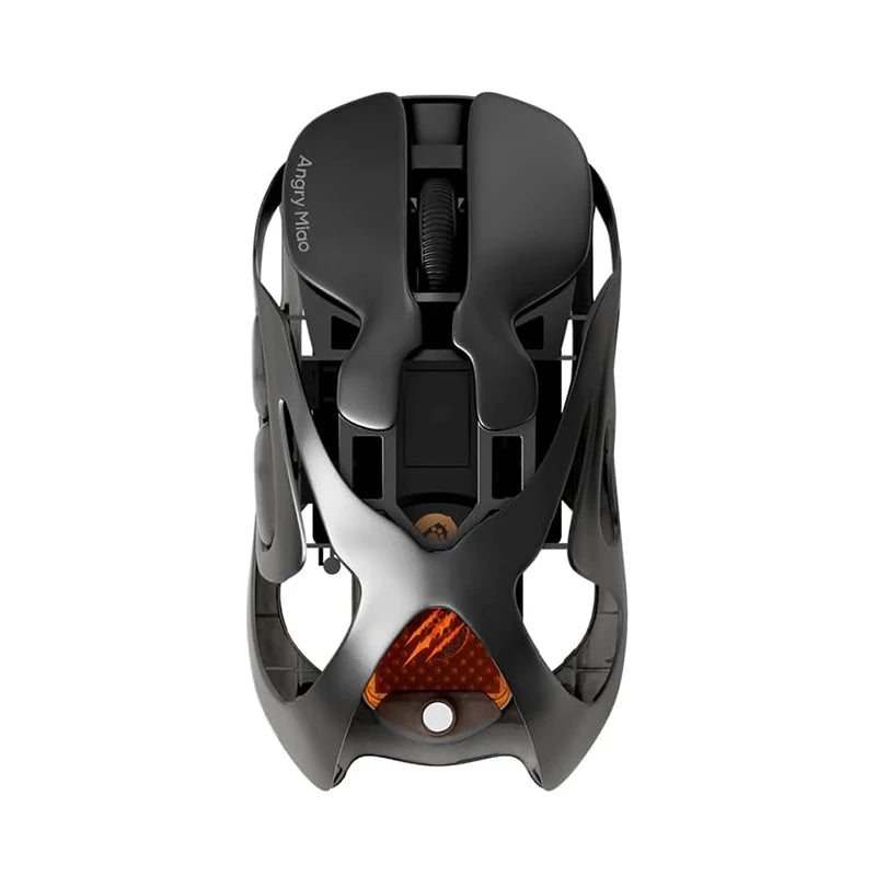 Angry Miao Infinity Gaming Wireless Mouse Metal Ultralight Hollow Hot-Swappable PAW3950 Dual 8K Wired Tri-Mode
