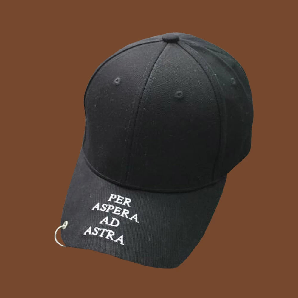 Kvinder Mænd Hip Hop K-pop Snapback-baseballkasket Ensfarvet med ring Sport Dans Rejse Elsker Far-kasket Kasketter Streetwear Justerbar