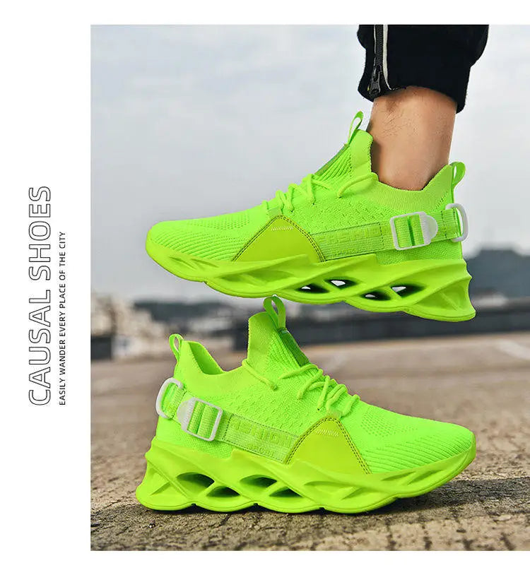 Modieuze paarse casual sneakers in de aanbieding voor dames en heren – Blade hardloopschoenen, grote maat 48, lichte ademende sportschoenen voor heren, mesh sneaker