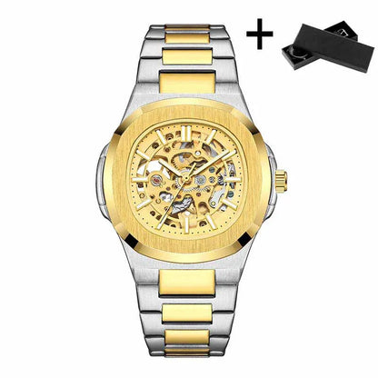 Hollow Out Men's Mechanical Wrist Watches Skeleton Design Luxury Full Automatic Man Watch relogio
