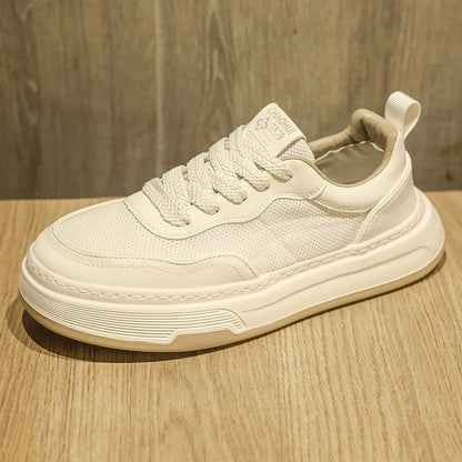 Men's Ultralight Breathable Mesh Sneakers 2025 Fashion Thick Sole Casual Shoes Comfortable Lace-up Trainers for Daily Walking