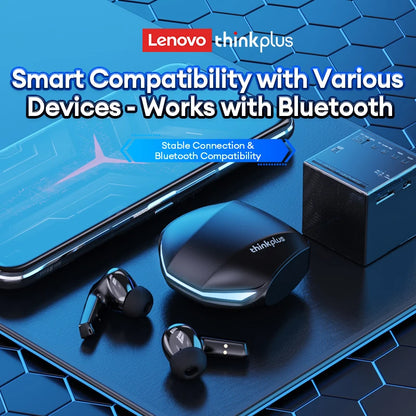 Auriculares inalámbricos Lenovo GM2 Pro TWS Bluetooth 5.3 – Auriculares HD con control táctil y micrófono, auriculares deportivos impermeables