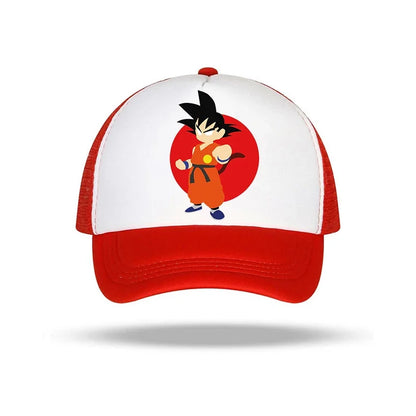 Cappellino con visiera Dragon Ball per ragazzo con stampa anime di Goku - Cappellini per bambini e adulti - Cappellini estivi traspiranti - Cappellini alla moda in stile cartone animato - Abbinabili ai costumi - Di tendenza