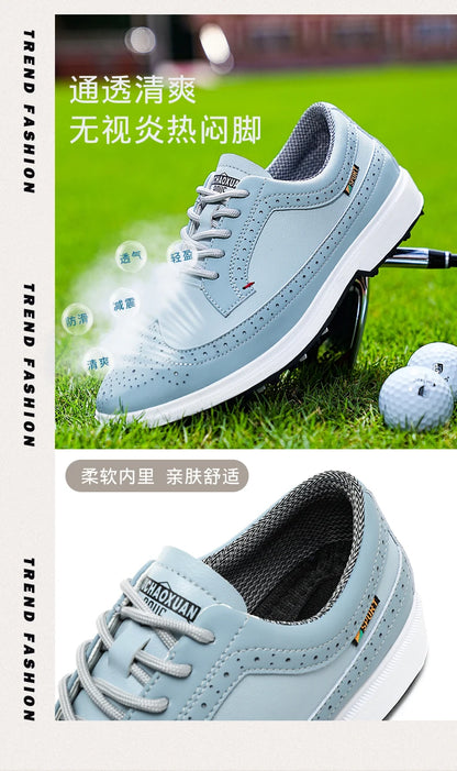 Profesionální pánské golfové boty z vysoce kvalitní kůže, prodyšná sportovní obuv na golfové soutěže a trénink, boty ve větších velikostech 39-47#