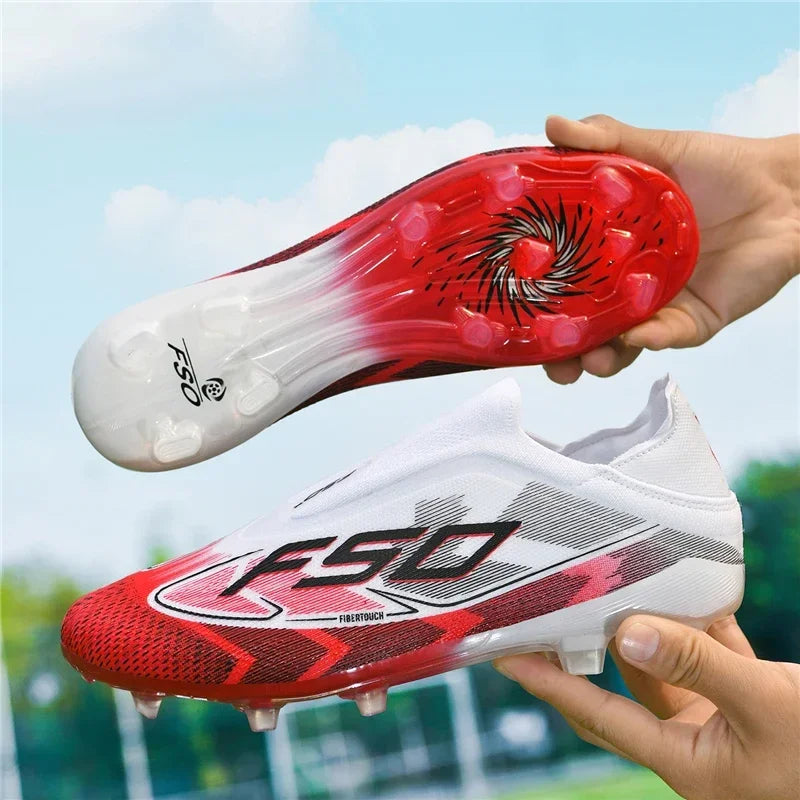Nouvelles chaussures de football pour hommes, chaussures de sport, chaussures de football de haute qualité, ultralégères, chaussures de futsal, haute tige, respirantes, antidérapantes, pour match en extérieur
