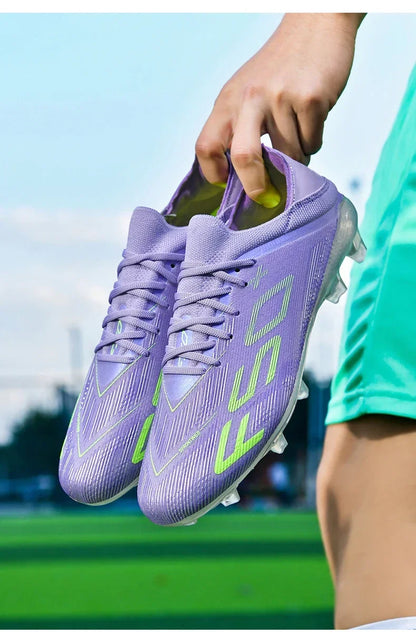 Nouvelles chaussures de football pour hommes, chaussures de match, crampons pour terrain en gazon, baskets de haute qualité, chaussures de futsal pour intérieur, chaussures montantes antidérapantes pour extérieur, meilleu