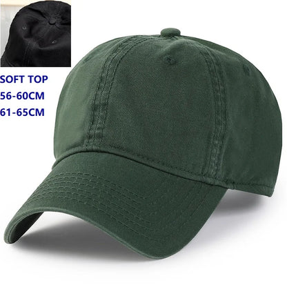 Cappellino da baseball da uomo e da donna oversize XXL, 100% cotone, cappellino da baseball grande per teste grandi 56-63 cm (23,5"-25,5"), cappellino "dad cap" semplice e regolabile