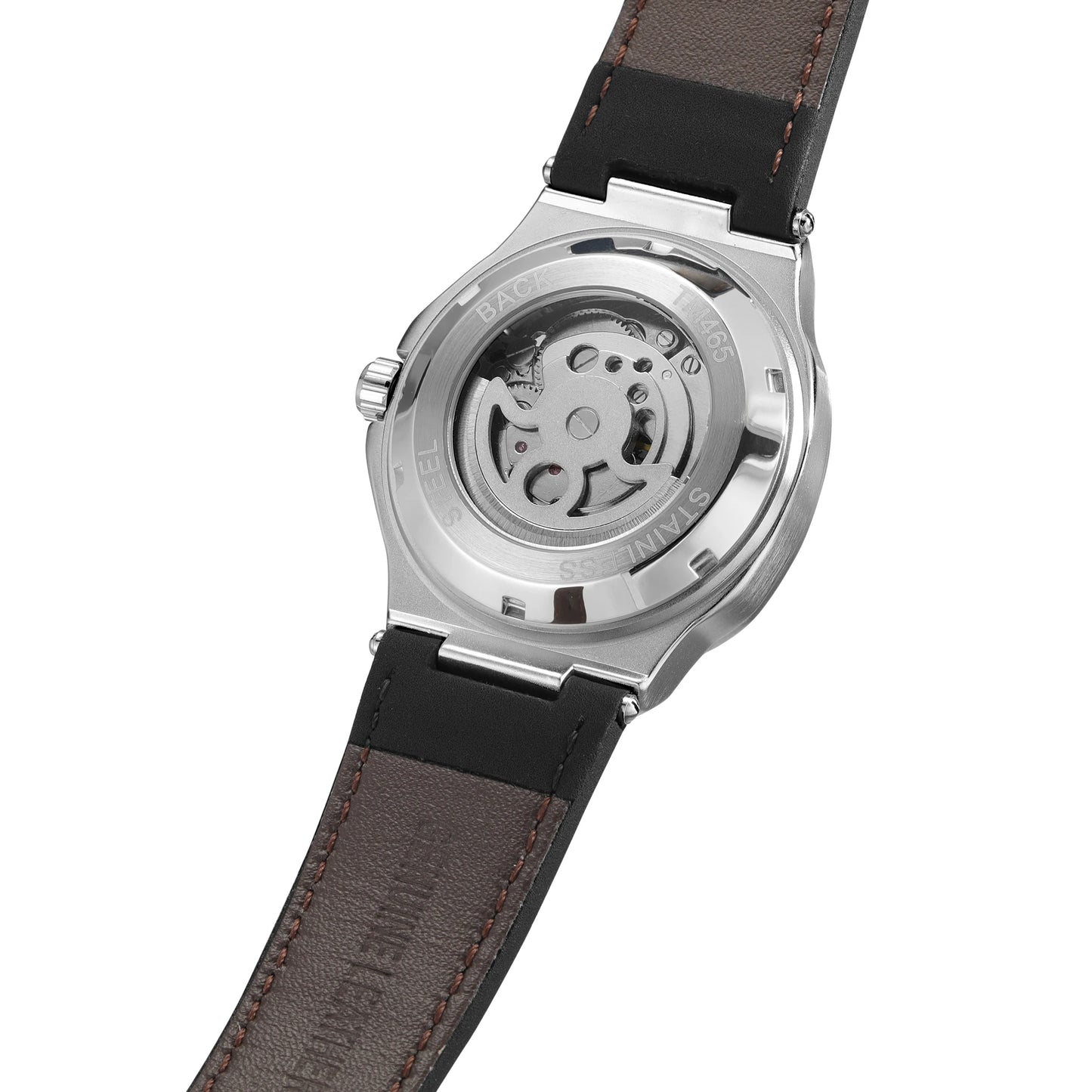 2025High-end Luxury SKROX Square Man Watch Sapphire Tourbillon Steel Skeleton Moon Phase Automatic Movement Leather Male Watches