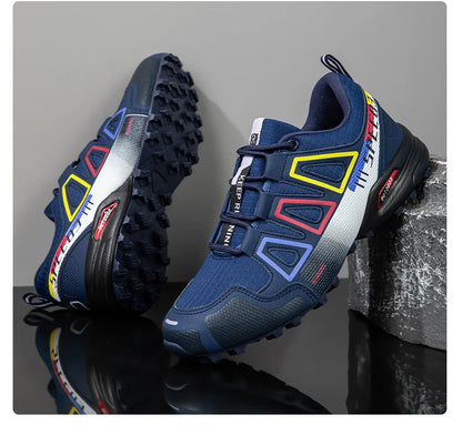 Zapatillas de ciclismo para hombre, calzado outdoor de montaña y cross-country, antideslizante y resistente al desgaste, para entrenamiento de ciclismo y senderismo