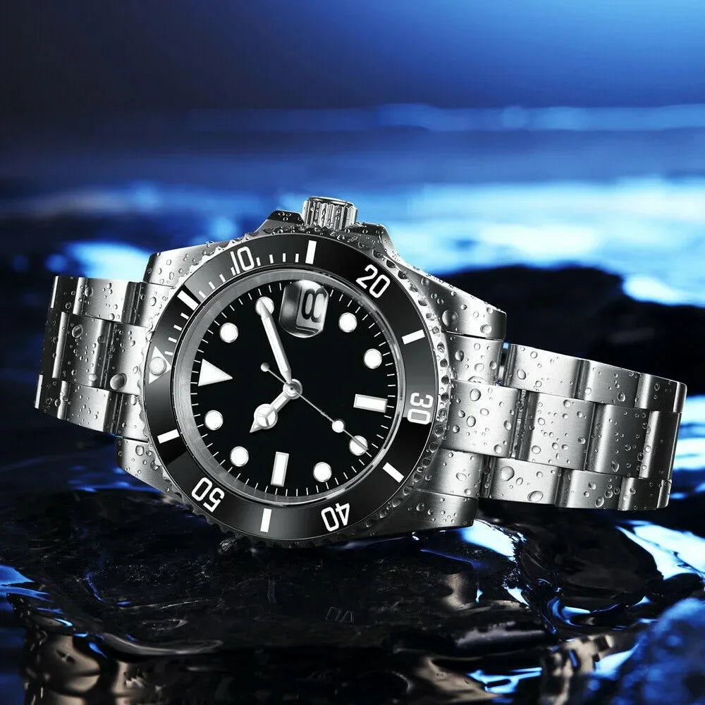 DIY Custom Automatic Watch Logo for Men High Quality NH35 Diving Mechanical Watches Sapphire Waterproof Ceramic Bezel 120 Click