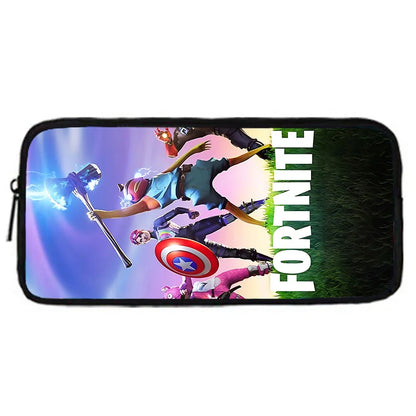 Kinder-Rucksack-Set im angesagten Gaming-Design mit Lunchbag und Federmäppchen, große Kapazität, Schultaschen für Jungen und Mädchen, ideales Geschenk F-FortniteS