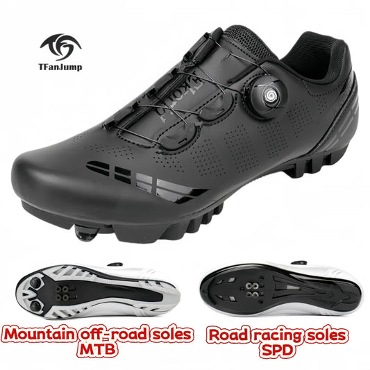Zapatillas de ciclismo de montaña para hombre MTB, transpirables, antideslizantes, de alta dureza, aptas para carreras en carretera al aire libre y rutas de montaña off-road 37-46