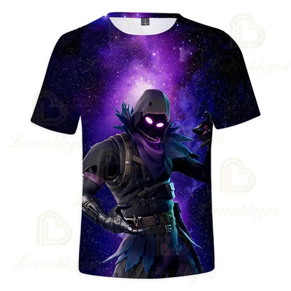 Fortnite Boys T-shirt Kids Tops Summer Children Clothes 3D Funny Battle Royale Game Graphics T Shirt Toddler Girls Top Tee