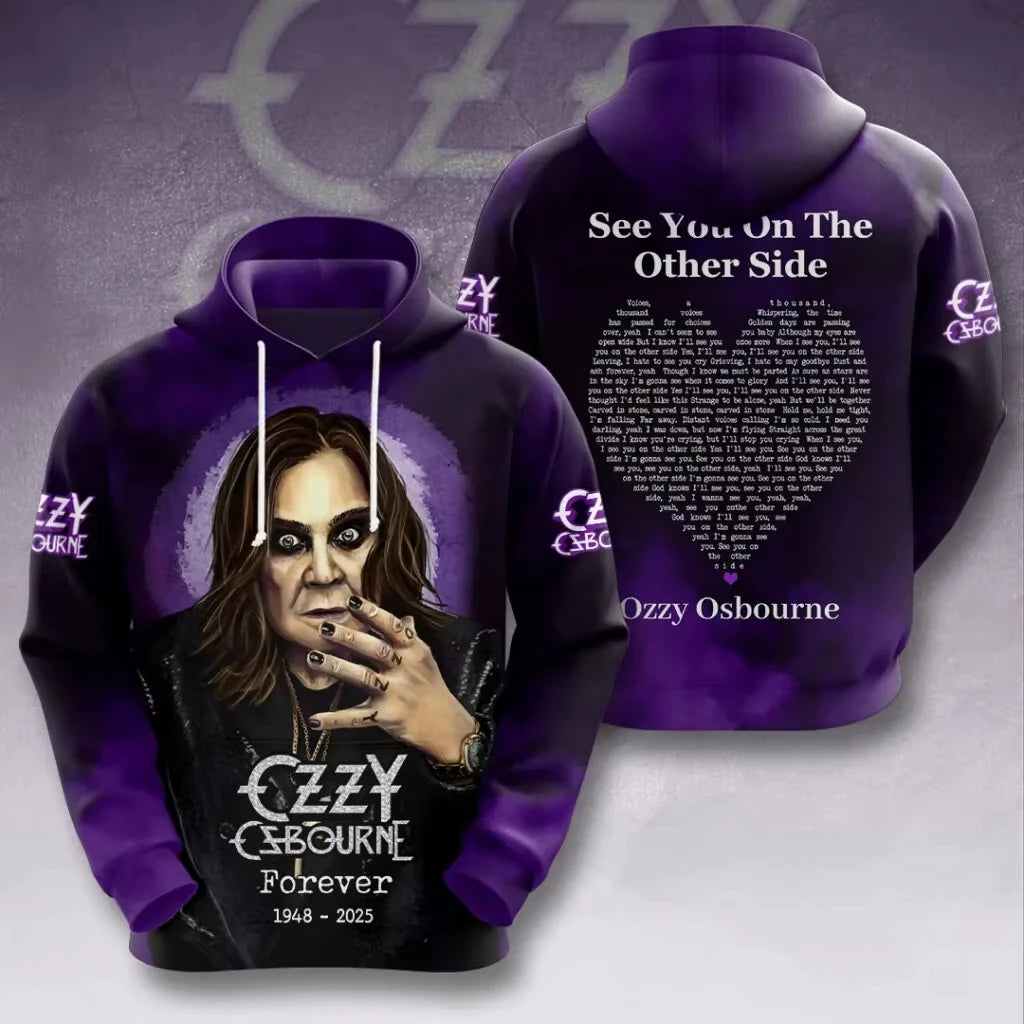 Men's Hoodie New Rock Ozzy Osbourne Band 3d Print Hoodies Men Women Fashion Street Hoodie Sweatshirt Women Coat Hip Hop Sudadera