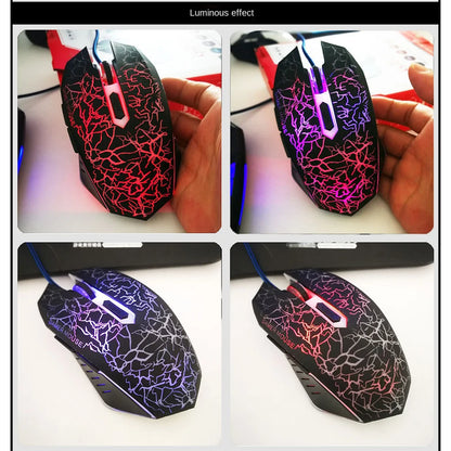 2400 DPI USB Wired Mouse Gaming Mouse LED Backlit Professional Gamer Mice Ergonomic Computer Mouse for PC Laptop Macbook