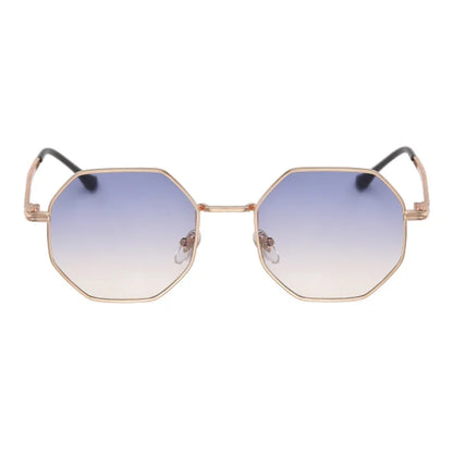 Luxury Square Sunglasses Man Woman Fashion Small Frame Polygon Sun Glasses Metal Vintage Retro Brand Octagon Gafas De Sol UV400