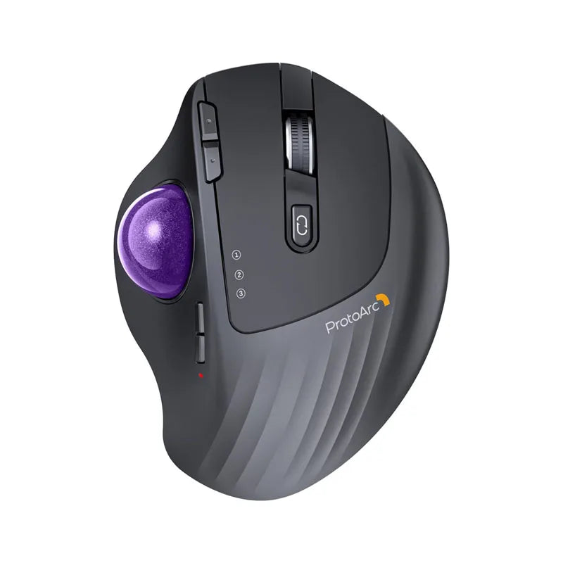 ProtoArc Wireless Trackball Mouse EM01 NL Ergonomic Bluetooth Rollerball Thumb Rechargeable Computer Laptop Mouse