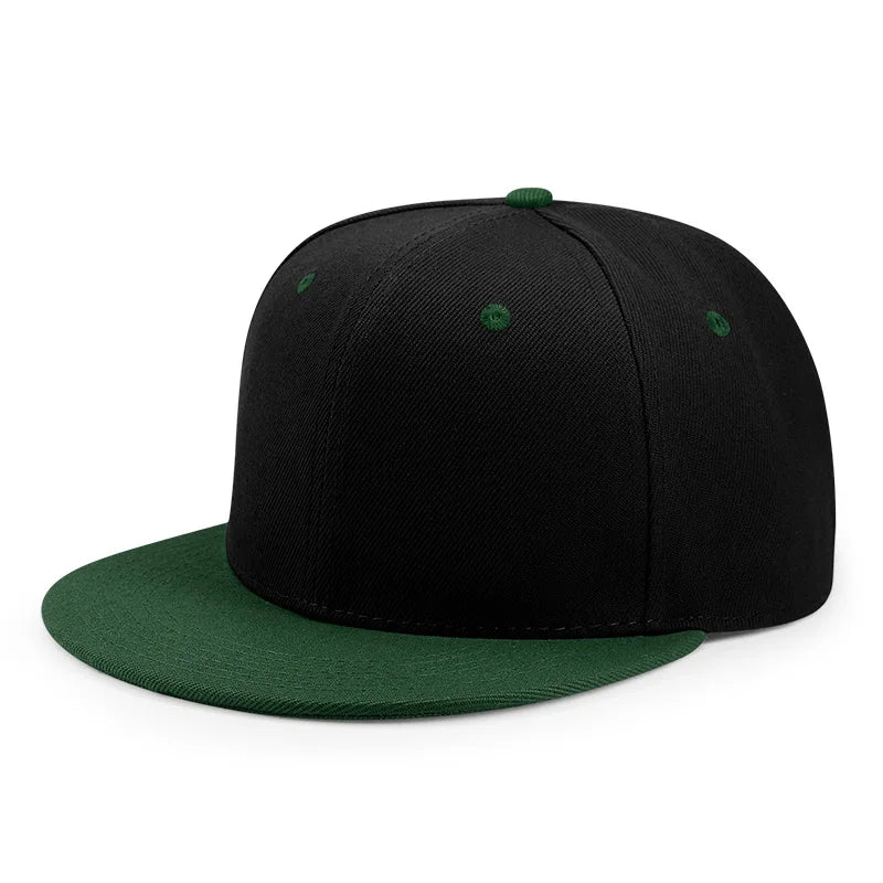 Engros 40 farver Justerbare flade snapback-kasketter med skygge Dame Mode Polyester Enfarvet baseballkasket Herre Hiphop Blank Sportskasket