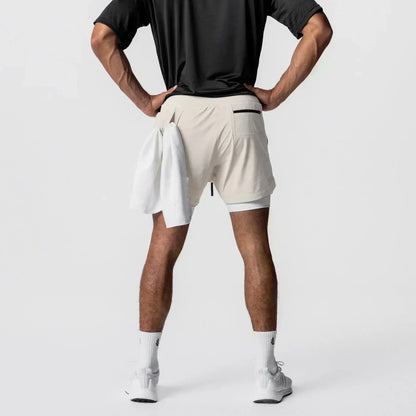 Pantaloncini da palestra da uomo Anime Demon Slayer ad asciugatura rapida, pantaloncini doppio strato 2 in 1, sportswear Y2K estate 2026, streetwear traspirante