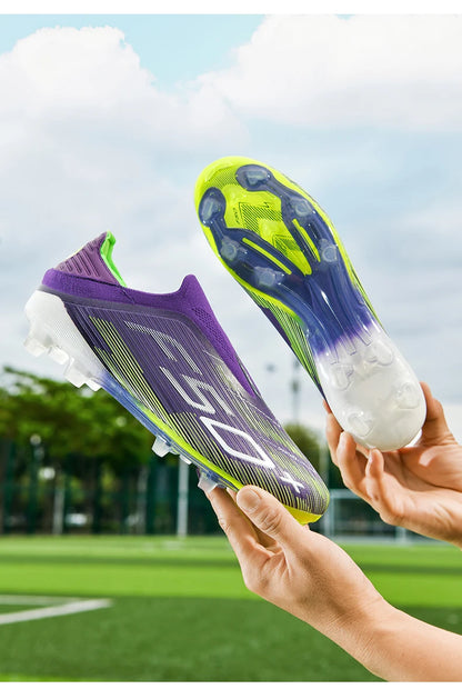 New Men Football Boots Match Cleats High-quality Futsal Indoor Sneakers Non-Slip Grass Soccer Shoes Hot-selling High-top Outdoor