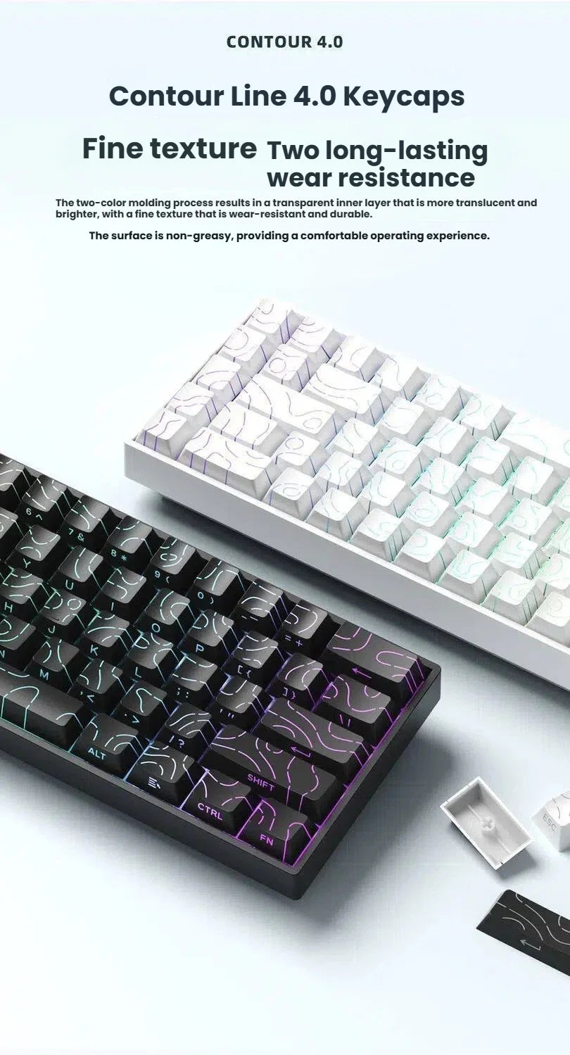 K61 Wired Portable Mechanical Keyboard, Phantom RGB Colorful, Gaming-grade Response, Ergonomic Design, Gaming Office Usable