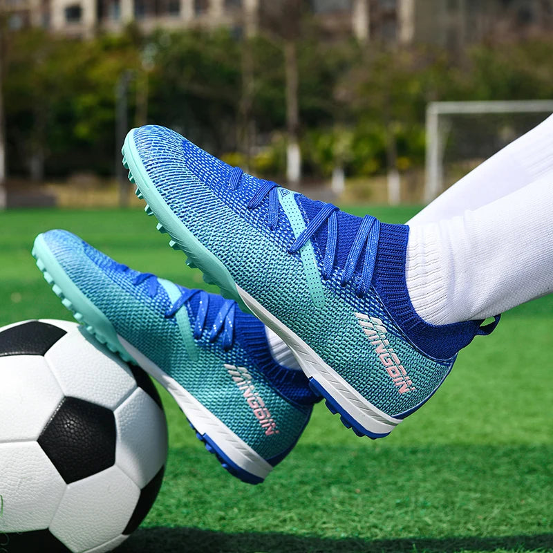 Tacchetti da calcio turf professionali da uomo, scarpe da calcio con mesh traspirante per ragazzi, sneakers antiscivolo da uomo Society Chuteira