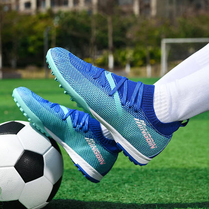 Tacchetti da calcio turf professionali da uomo, scarpe da calcio con mesh traspirante per ragazzi, sneakers antiscivolo da uomo Society Chuteira