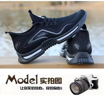 Men Shoes Slip-On Fashion Sneakers Male Sport Running Shoes Breathable Gym Training Walking Tennis Shoes Non-Slip Workout Flats