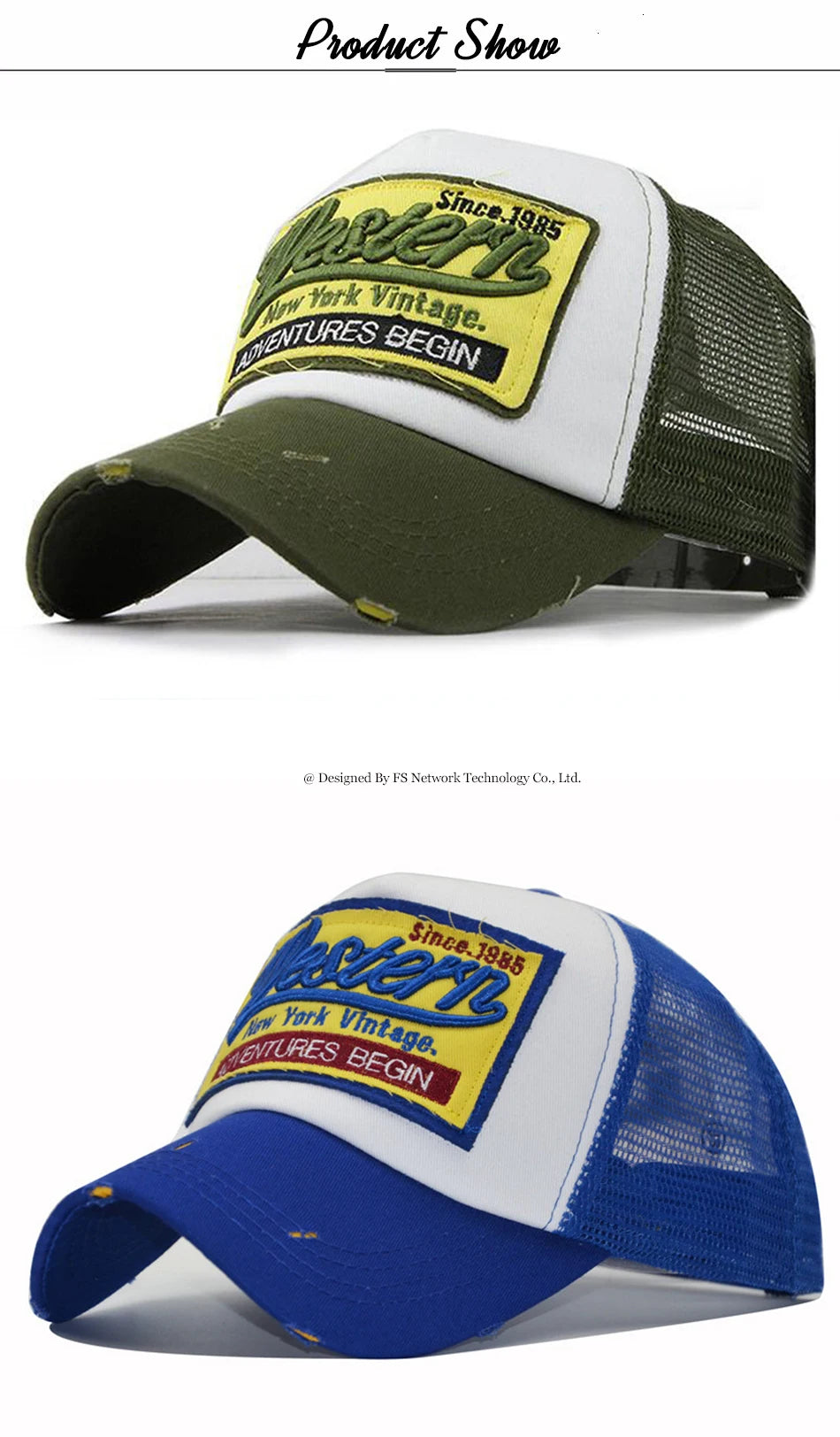 FS Brand Yellow Green Mesh Trucker Hat Summer Street Baseball Caps For Men Women Fashion Snapback Hip Hop Cap Gorra Hombre 2026