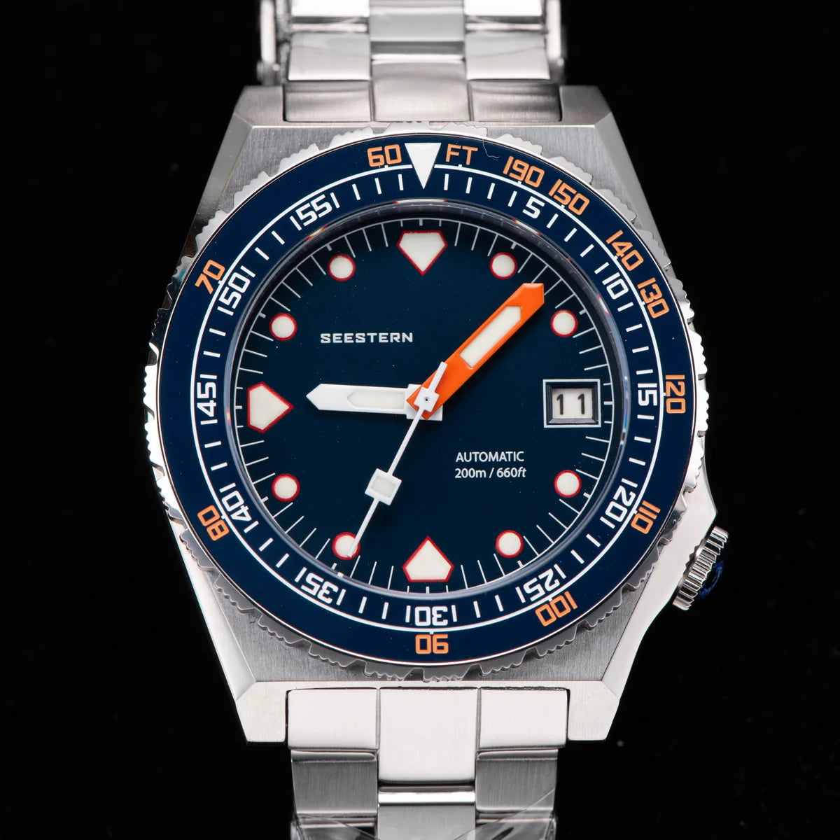 SEESTERN SUB600T V3 Mens Watch Automatic Diving Sapphire Wristwatch NH35 Movement Ceramic Bezel Luminous Date Jubilee Waterproof