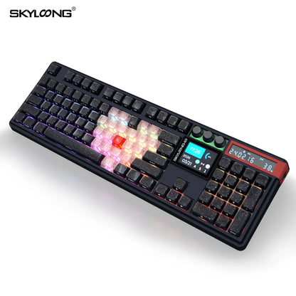 SKYLOONG GK104 Pro Wireless Mechanical Keyboar Full-Size Gamer Keyboard RGB Backlit Voice Calculator 8K Polling Rate for PC
