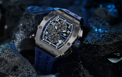 Orologio da uomo TSAR BOMBA New TB8204, cronografo al quarzo giapponese, impermeabile 50M, stile sportivo fashion, orologio da polso di lusso, regalo da uomo