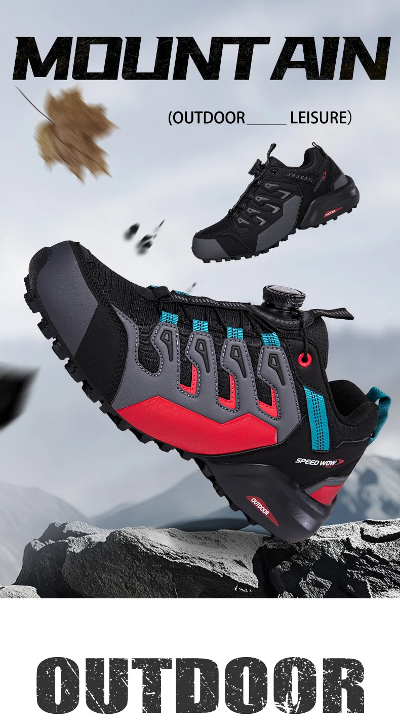 Lightweight Anti-Slip Hiking Shoes Magnetic Closure Outdoor Adventure Sneakers