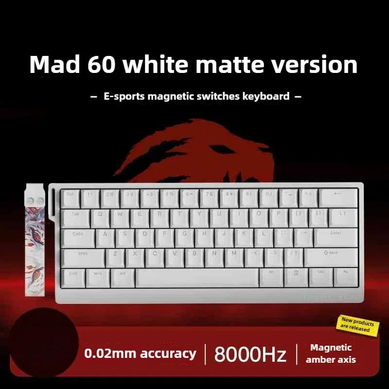 FGG MAD60 Gaming-RGB-Tastatur mit magnetischen Schaltern, fürs Gaming, Full-Key-Hot-Swap, schnelle Reaktionszeit, individuell anpassbare Gaming-Tastatur für Einsteiger