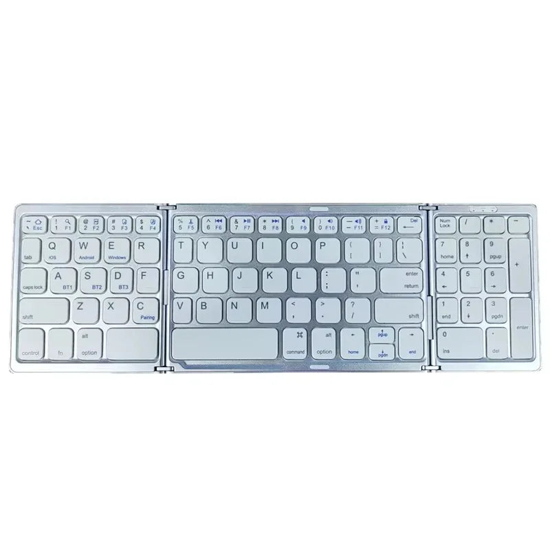 Foldable Wireless Bluetooth Keyboard Rechargeable Folding Keyboard For IPAD Mobile Tablet Notebook Office Mini Wireless keyboard