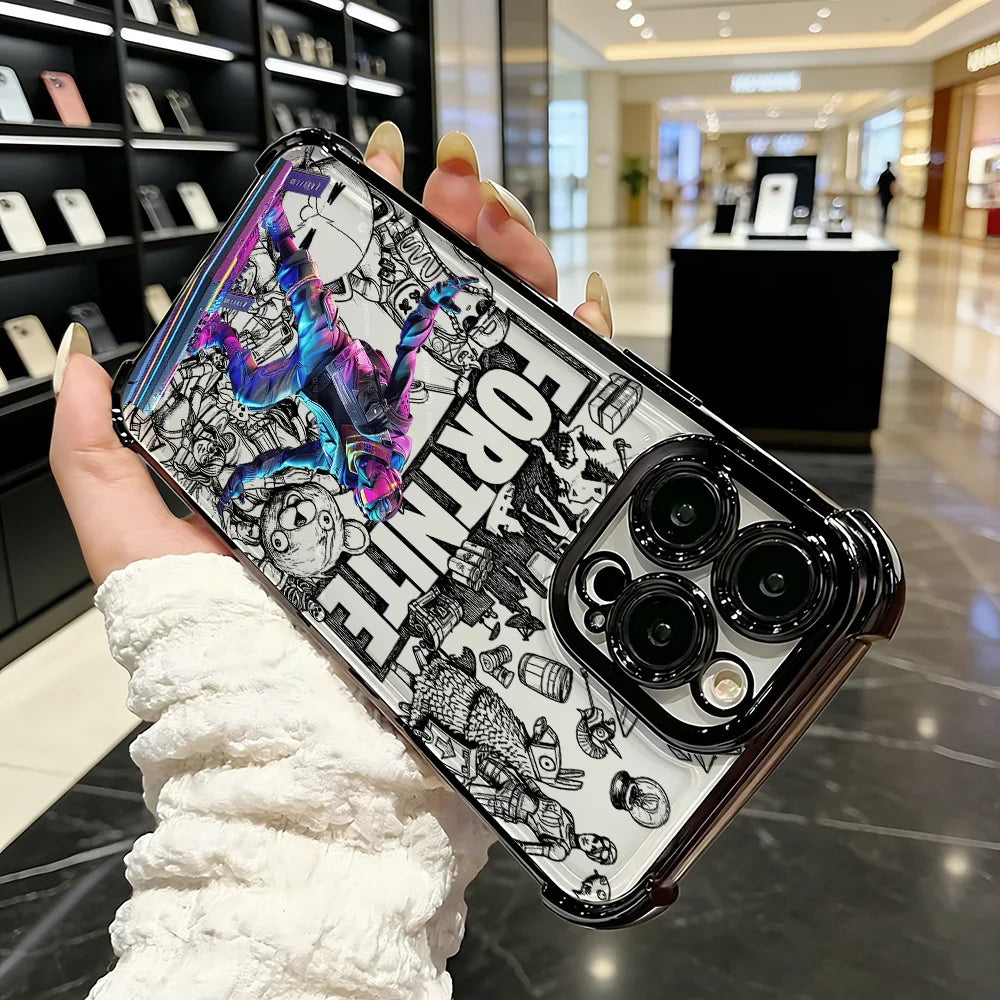Capa de telemóvel FortniteS Plating de jogo popular para Samsung S26 S25 S24 S23 S22 S21 S20 FE Note20 Edge Plus Ultra 4G 5G antiqueda