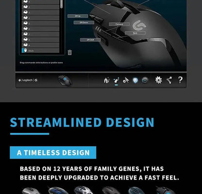 Logitech G402 Gaming Mouse Fusion Engine Tech 4 DPI Settings 32-Bit Processor Anti-Slip for Professional Competitive Gaming
