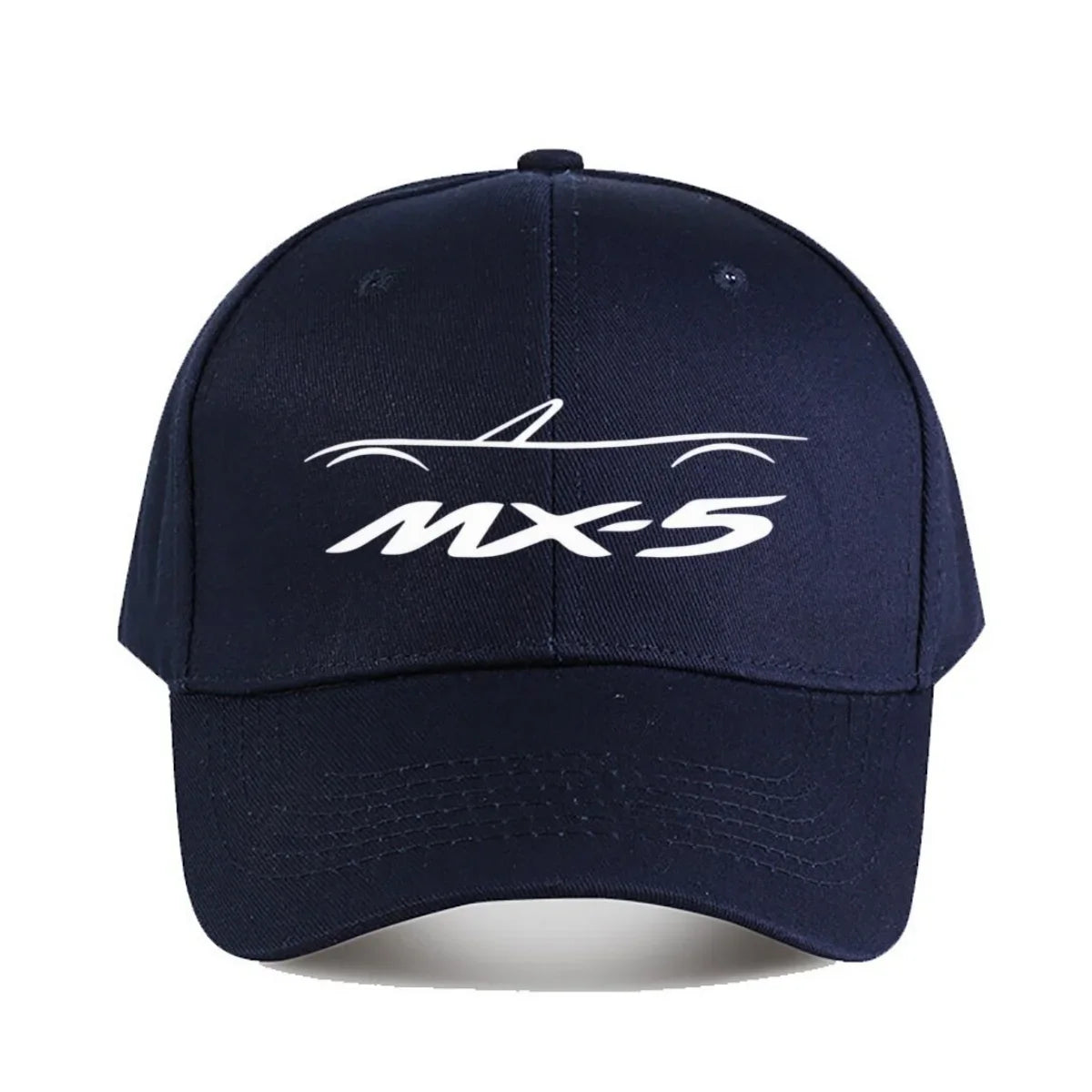 Casquette de baseball MX5 NA pour hommes et femmes - Casquette élégante en polyester noir avec logo blanc, résistante, idéale pour la pêche en plein air et les tenues décontractées