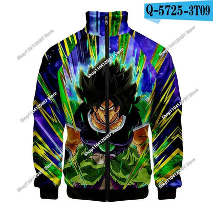 Anime Goku Dragon Ball Jacket Men Women Harajuku Hip Hop Japanese Zip Up Hoodies Goku Clothes Stand Collar Sweatshirt