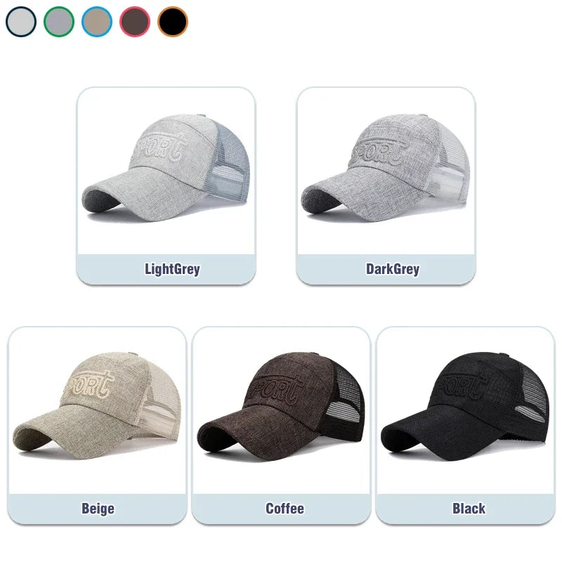 Muoti Ulkoilu Urheilu Baseball-lippis Rento Snapback-lippis Pellavaverkkokangas, brodeeraus Sopii keväälle, kesälle ja syksylle