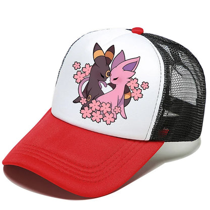 Pokémonová baseballová čepice Pikachu Charizard Gengar kreslená postavička čepice s kšiltem pro děti i dospělé letní outdoorová sportovní čepice pro chlapce ležérní módní čepice dárek