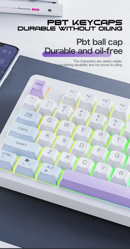 XUNFOX  TK100 wireless 2.4 keyboard Bluetooth dual-mode game silent office notebook universal keyboard