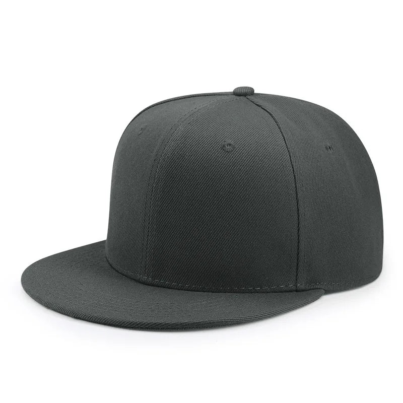 Casquette ajustée entièrement fermée, taille New York Plus Large, style « trucker » pour homme, visière plate, style hip-hop, unie, à fermeture à pression, sans logo, visière plate, bord large, style Era