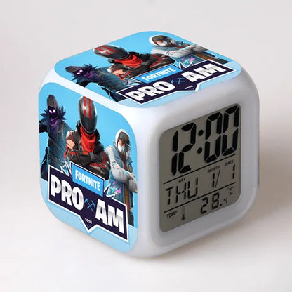 Fortnite Alarm Clock Cute Fashion Cartoon Personalized Creative Kawaii Minimalist LED Alarm Clock Gift for Friends' Birthday