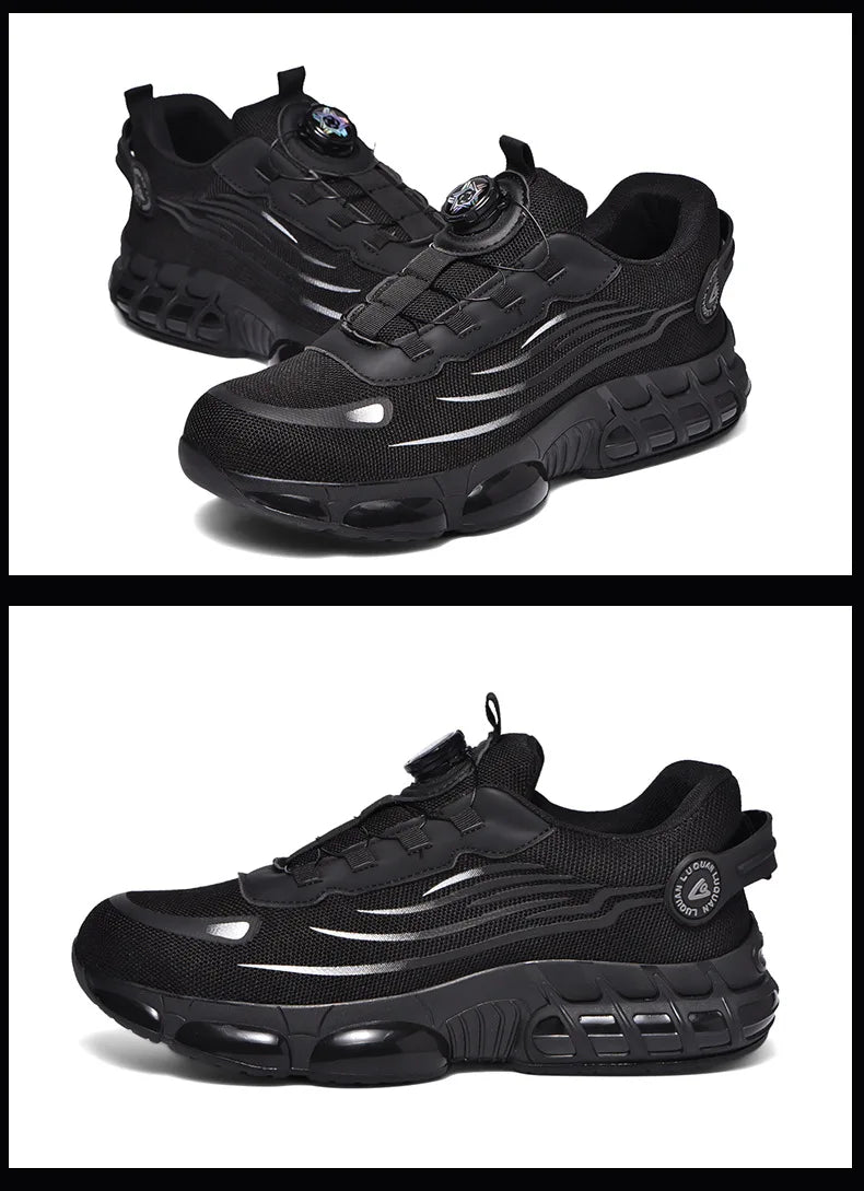 Chaussures de sécurité indestructibles à bout en acier, antidérapantes, résistantes à l'abrasion, chaussures de travail pour hommes, baskets robustes et confortables, neuves