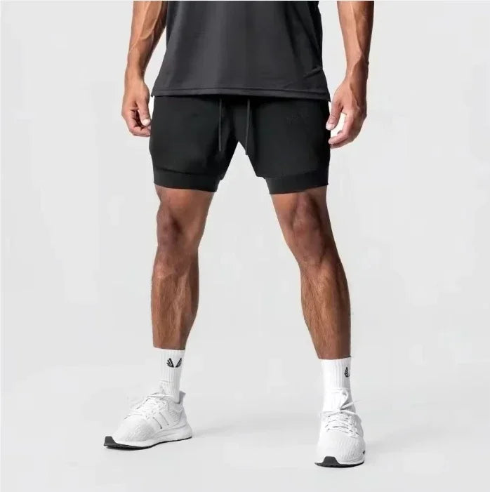 Dragon Ball Wukong Printed Double Layer Shorts Elastic Men's and Women's Spring and Summer Breathable Sports Shorts