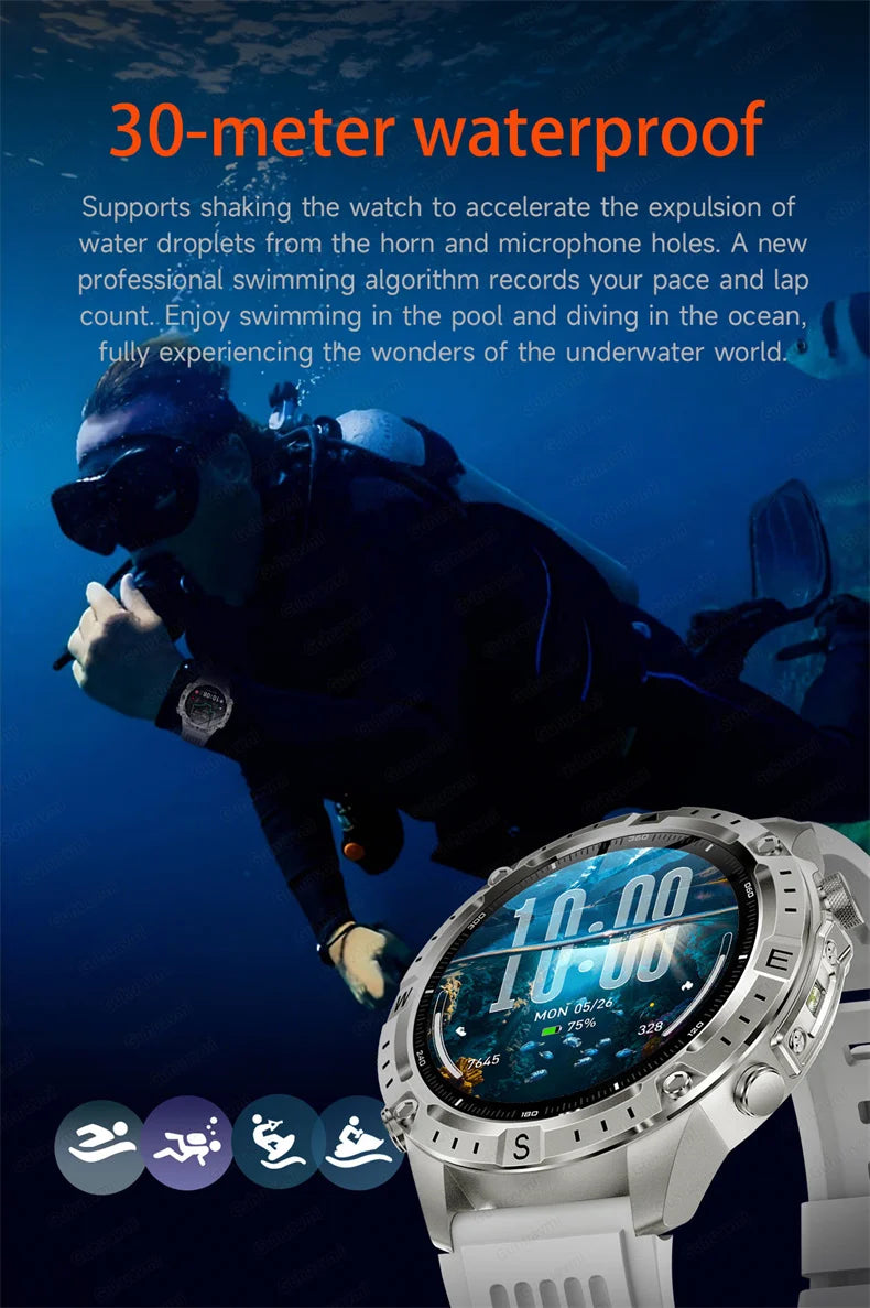 Smart Watch Men GPS Track High End watch Swim Waterproof Watches six axis sensor Sports 2GB Memory GPS Map Compass Smartwatch