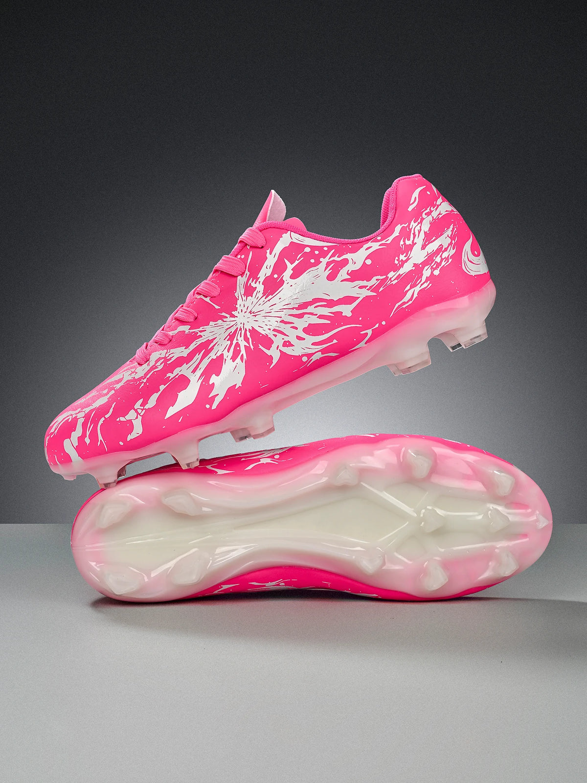 Chaussures de football pour hommes, modèle AG FG, design aérodynamique et léger, excellente adhérence, idéales pour les entraînements quotidiens sur gazon et les matchs de l’équipe de football de l’école.